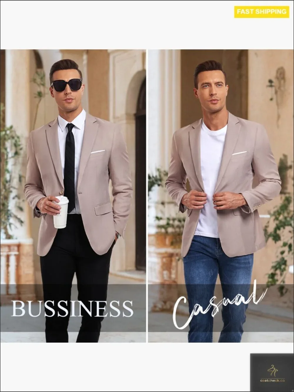 Classic Lightweight Blazer Sport Coat Elegant Business Casual Wedding Party